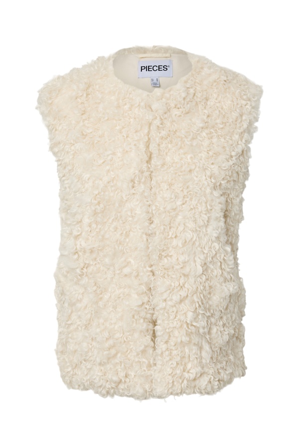 Gilet Fluffy Birch PCEVELYN PIECES - 1 | TOP